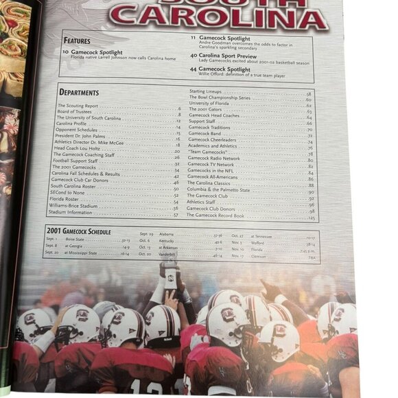 South Carolina Gamecock Vintage Football Programs Oct and Nov 2001 Homecoming - Picture 5 of 5